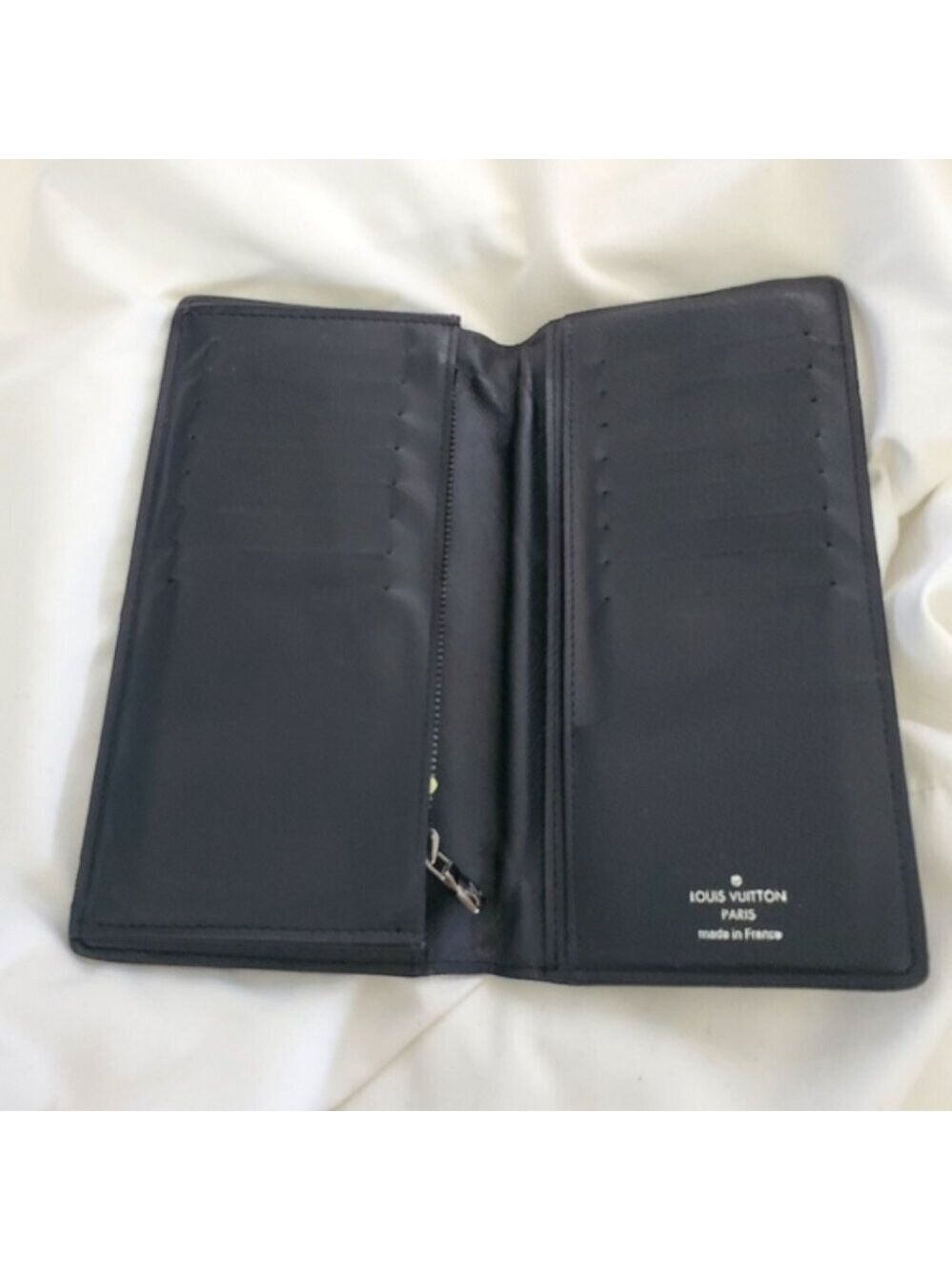 Louis Vuitton Monogram Eclipse Brazza Long Wallet Black France - Picture 11 of 11